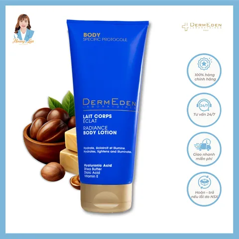Kem dưỡng thể sáng da toàn thân Pháp DermEden Specific Protocole Radiance Body Lotion 200ml 739472