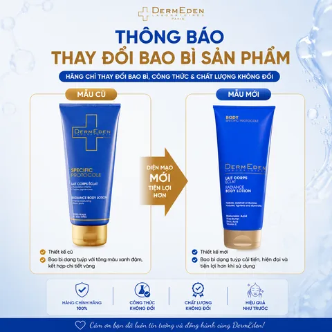 Kem dưỡng thể sáng da toàn thân Pháp DermEden Specific Protocole Radiance Body Lotion 200ml 739472