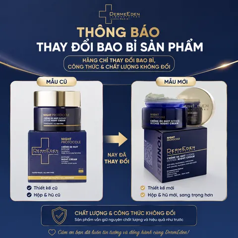 Kem dưỡng sáng da ban đêm Pháp DermEden Night Protocole Intense Night Cream 50ml 739602