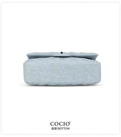 Túi Xách Nữ COCIO da thật da Nhung thời thượng, cá tính size 25