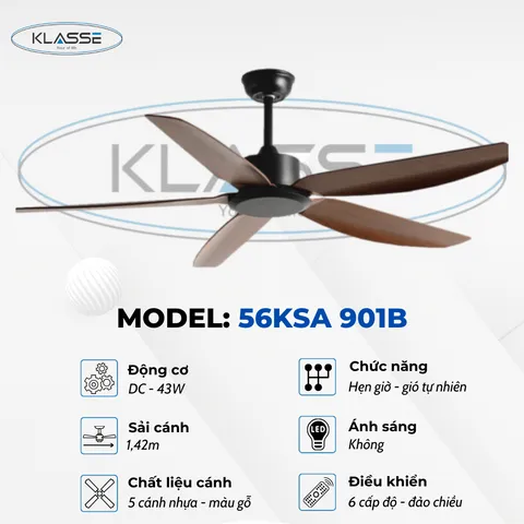 Quạt trần không đèn Klasse 56KSA 901B
