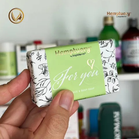 Xà phòng tắm và rửa mặt HGD giúp sạch da, giảm mụn Hemptuary Face and Body Soap 100g