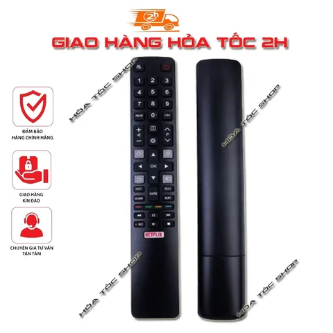 Điều khiển tivi TCL loại dài truy cập trực tiếp Netflix Hàng THAY THẾ PHỔ THÔNG phím mềm và nhạy độ bền cao