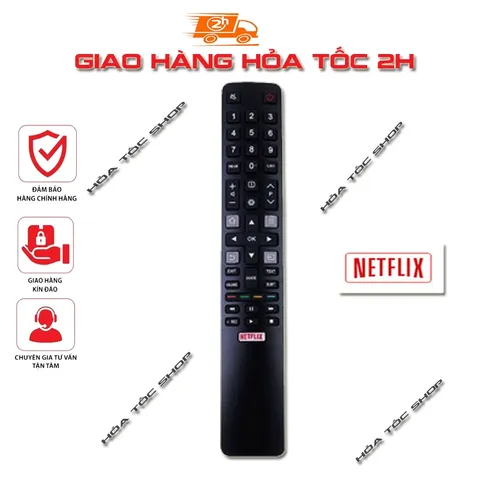 REMOTE TIVI TCL DẠNG DÀI THAY THẾ – PHÍM MỀM NHẠY, CÓ PHÍM NETFLIX, DÙNG BỀN