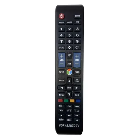 Remote Điều Khiển Tivi ASANZO Smart Dài Mẫu 1 – Remote Thay Thế Phổ Thông, Dùng Ngay Không Cần Cài Đặt