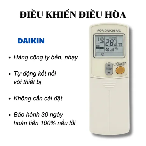 Điều Khiển Điều Hòa Daikin Máy Cơ Sử Dụng Máy 1 chiều Và 2 Chiều-Mã 423A5 Hàng THAY THẾ PHỔ THÔNG