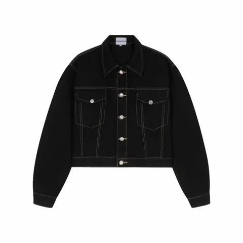 Áo khoác jean - Khoác jean tay dài cổ sơ mi form rộng túi hộp phong cách , hàn quốc, cá tính phối nhiều outfit cực bụi