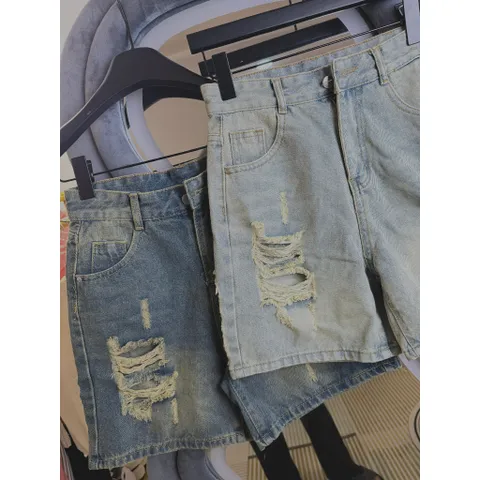 Quần Jean đùi - TỔNG HỢP MẪU Quần Ngố chất Jean / Denim wash rách siêu bụi,chất chơi phong cách retro, hàn quốc cá tính