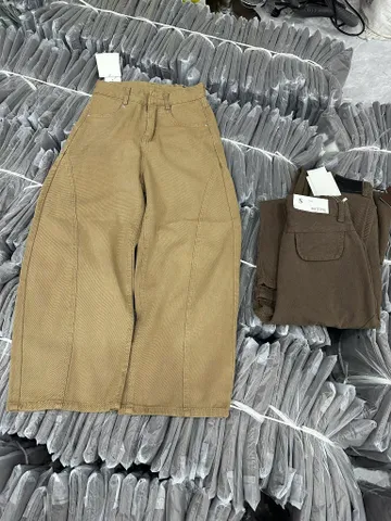 Quần jean dài - Quần dài 95CM chất KAKI form bí Ống Retro hàn quốc cá tính, thời trang  đi chơi, cafe phối đồ xinh