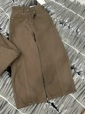 Quần jean dài - Quần dài 95CM chất KAKI form bí Ống Retro hàn quốc cá tính, thời trang  đi chơi, cafe phối đồ xinh