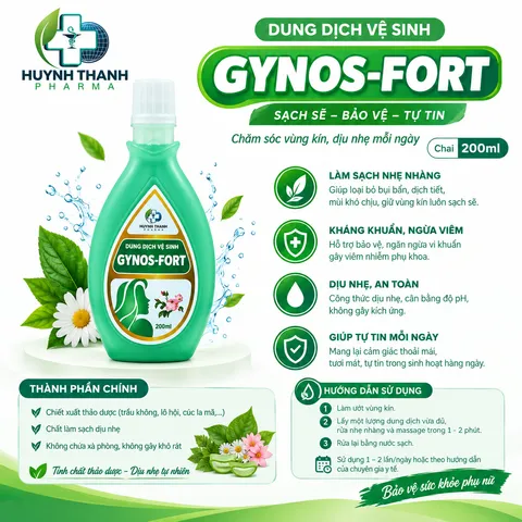 DUNG DỊCH VỆ SINH GYNOS-FORT - CHAI 200ML 