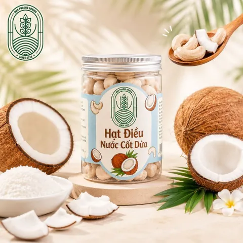 HẠT ĐIỀU CAO CẤP (Hàng Xuất khẩu) Phomai,Chocolate,Cốt dừa,Ng Vị) Rang thơm giòn rụm, hỗ trợ ăn kiêng - Hộp tròn 250 gam