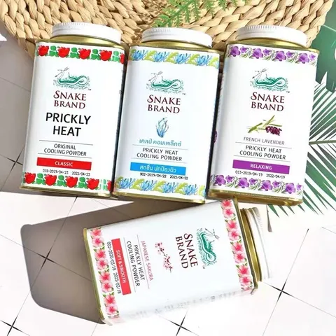 Phấn Lạnh Thái Lan Khử Mùi, Giảm Mồ Hôi Snake Brand Prickly Heat 140gr