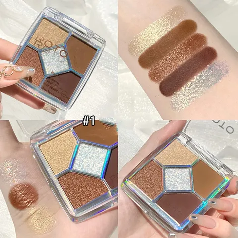 Bảng phấn mắt 5 màu ROTO Eye Shadow Colors Tone màu xám lạnh 8.5g