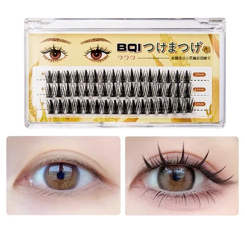 Lông mi giả Eyelash mi giả loại chữ A màu đen tự nhiên Size 10/11/12mm