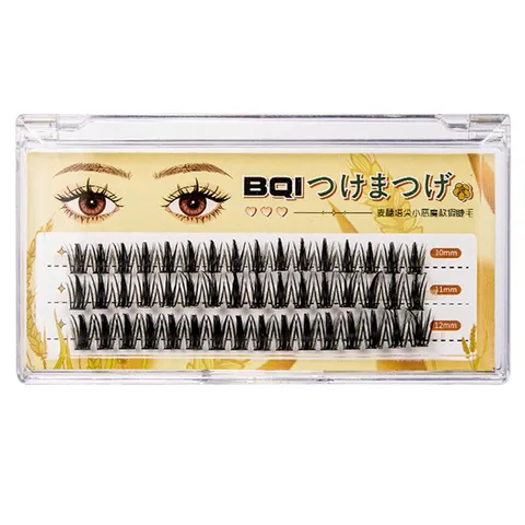 Lông mi giả Eyelash mi giả loại chữ A màu đen tự nhiên Size 10/11/12mm