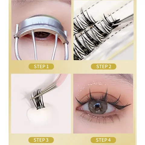 Lông mi giả Eyelash mi giả loại chữ A màu đen tự nhiên Size 10/11/12mm