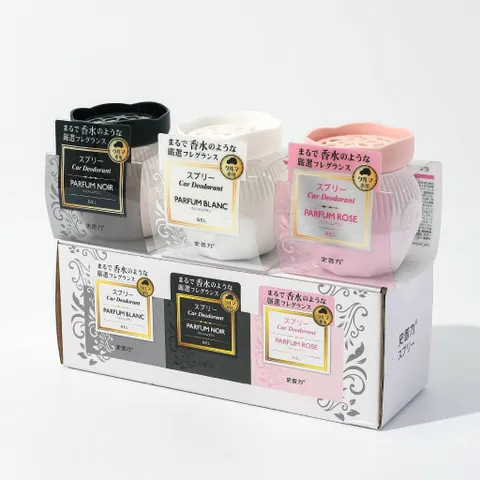 Hộp 3 lọ Sáp thơm Ô Tô Car Deodorant hương thơm cao cấp thế hệ mới khử mùi hiệu quả