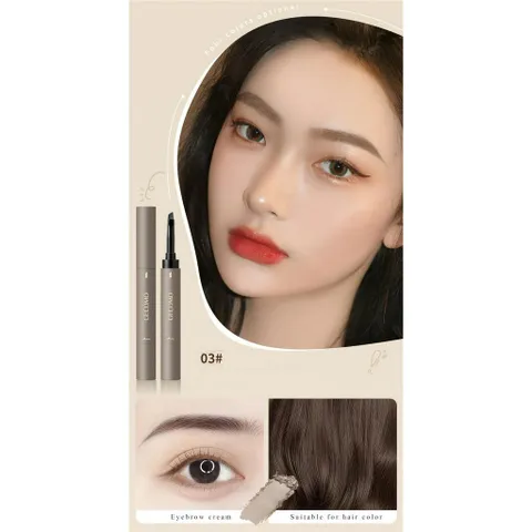 Gel kẻ lông mày lâu trôi và chống thấm nước 2 Trong 1 Gecomo Smooth EyeBrow Cream 1.2g