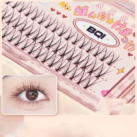 Lông mi trên BQI tự nhiên hình chữ V size 7mm (Hộp 60 chiếc)