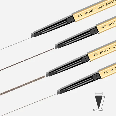 Chì kẻ mày 2 đầu phẩy sợi lâu trôi Gold Eyebrow Pencil 0.1g
