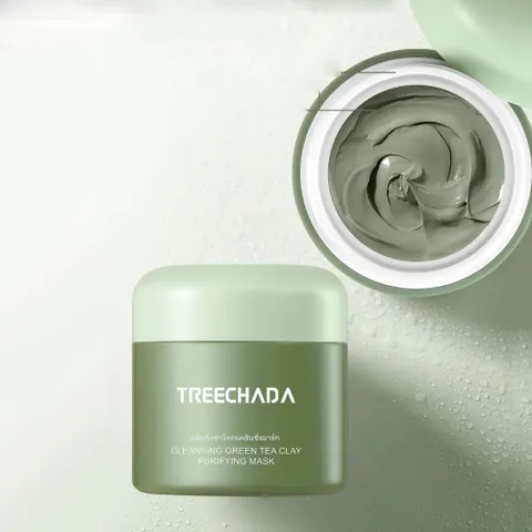 Mặt nạ bùn trà xanh giảm mụn làm sạch da TreeChada Cleansing Mask Thái Lan 100g