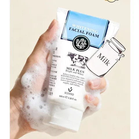 Sữa rửa mặt trắng da tạo bọt Scentio Milk Plus Whitening Facial Foam Thái Lan 100ml