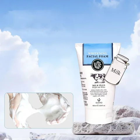 Sữa rửa mặt trắng da tạo bọt Scentio Milk Plus Whitening Facial Foam Thái Lan 100ml