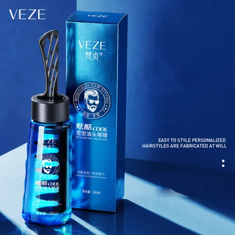 Gel vuốt tóc kèm lược tạo kiểu,tạo nếp Veze Cool Styling Oil Head Gel 280ml