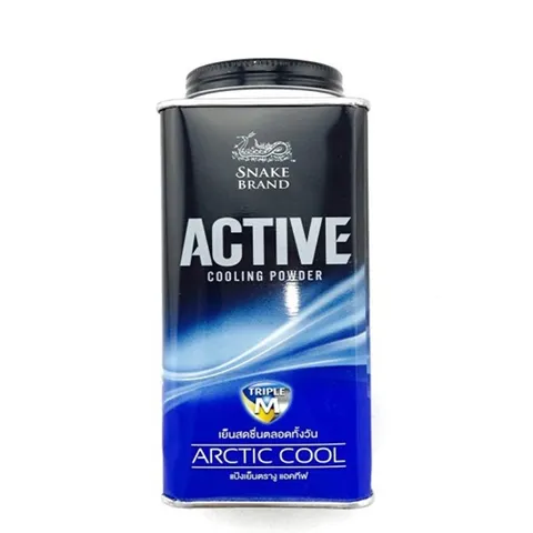 Phấn lạnh khử mùi nam Snake Brand Active Arctic Cool Thái Lan 140g