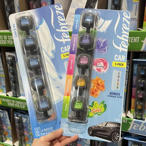 Nước hoa ô tô kẹp cửa gió Febreze Car cao cấp set 5 lọ của Mỹ