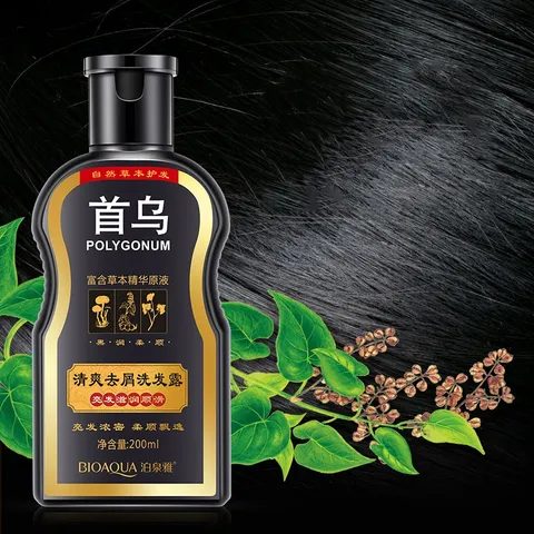 Dầu gội đen tóc - Phủ bạc tại nhà Bioaqua Polygonum 200ml