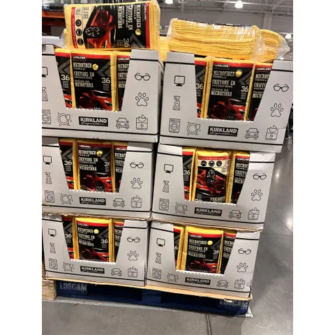 Khăn lau xe hơi và kính đa năng Kirkland Microfiber USA 1 túi x36 khăn
