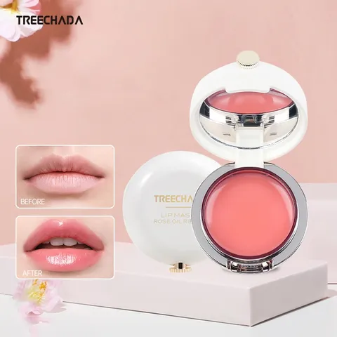 Mặt nạ dưỡng ẩm làm hồng môi Treechada Lip Mask Rose Oil Repair Thái Lan 13g