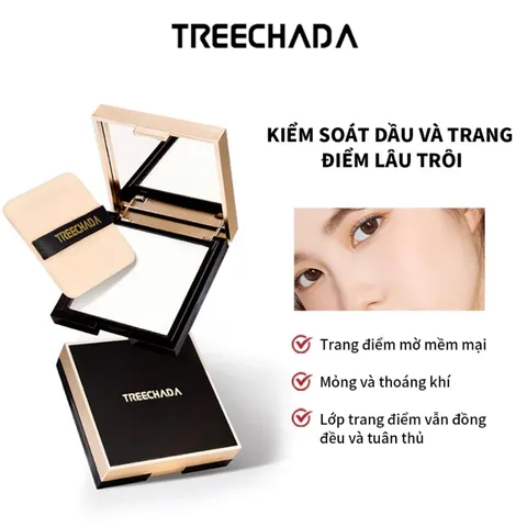 Phấn phủ nén kiềm dầu Treechada Thái Lan 10g siêu mịn mỏng nhẹ, che phủ cao