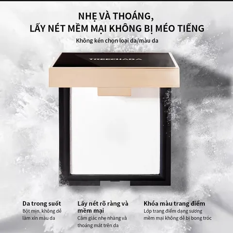 Phấn phủ nén kiềm dầu Treechada Thái Lan 10g siêu mịn mỏng nhẹ, che phủ cao