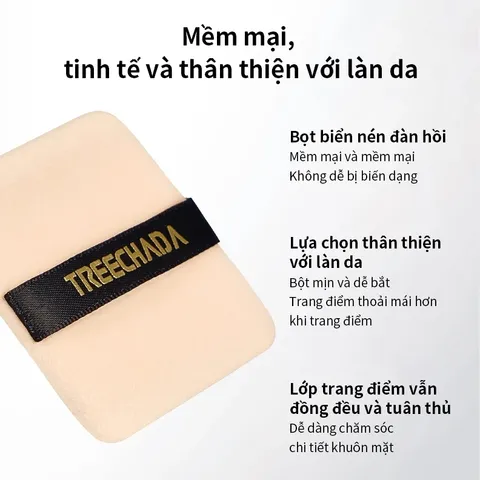 Phấn phủ nén kiềm dầu Treechada Thái Lan 10g siêu mịn mỏng nhẹ, che phủ cao