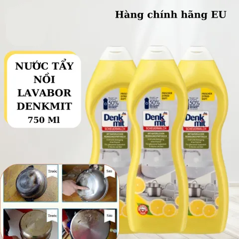 Tẩy rửa đa năng Denkmit Scheuermilch 750ml tẩy sạch inox, bồn sứ, vòi xịt, gạch men