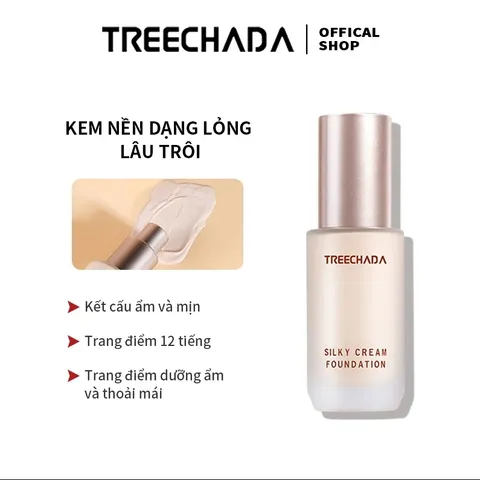 Kem Nền Treechada Silky Cream Che Khuyết Điểm Tự Nhiên Trong Suốt Dưỡng Ẩm Làm Sáng Màu Da Thái Lan 30ml