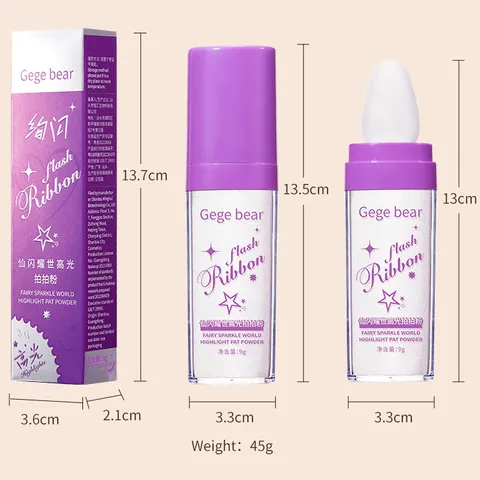Phấn bắt sáng tạo khối trang điểm tự nhiên Gege Bear Flash Ribbon 9g - Màu 03