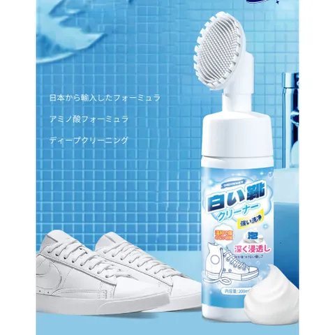Bọt tuyết giặt khô giày, tẩy trắng vệ sinh giày dép Nhật Bản 200ml