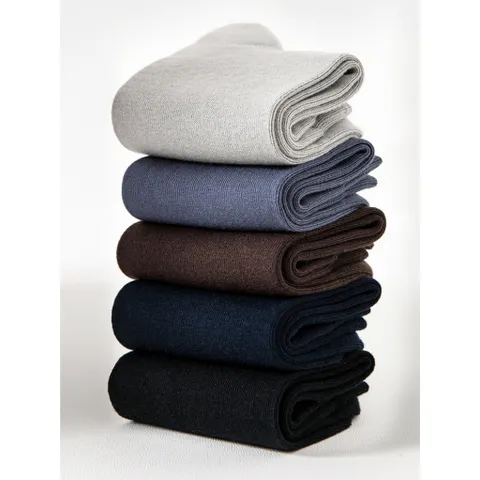 Combo 5 đôi tất nam cổ cao công sở mẫu trơn, chất liệu cotton cao cấp thoáng khí