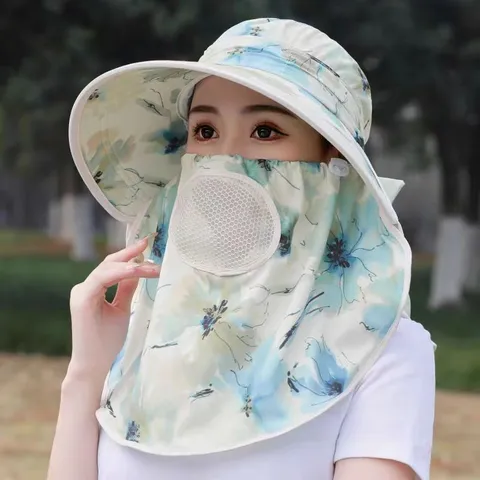 Mũ Chống Nắng Kèm Khẩu Trang Phong Cách Hàn Quốc
