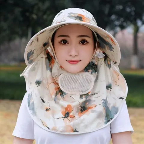 Mũ Chống Nắng Kèm Khẩu Trang Phong Cách Hàn Quốc
