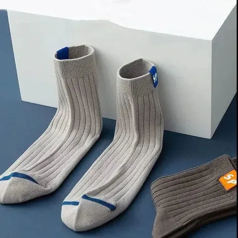 Combo 5 đôi tất nam cổ cao thể thao Hàn Quốc vớ nam cao cấp co giãn 4 chiều