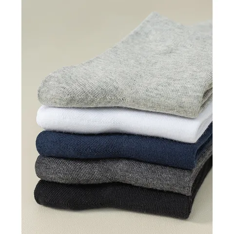 Combo tất/vớ nam cao cấp đen trơn cổ cao dùng đi giày tây công sở, cao 24-27cm chất cotton thoáng khí