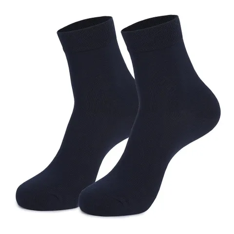 Combo tất/vớ nam cao cấp đen trơn cổ cao dùng đi giày tây công sở, cao 24-27cm chất cotton thoáng khí