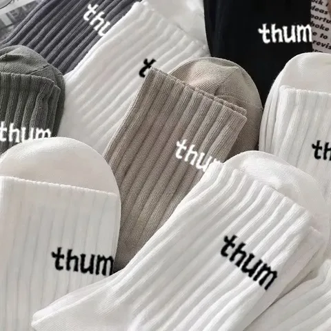 Sét 5 đôi Tất ,Vớ THUM cổ Trung cao cấp ,Chất liệu Cotton nano kháng khuẩn khử mùi chống hôi chân