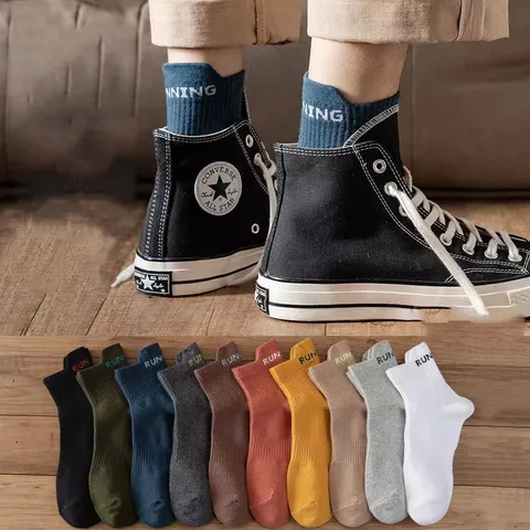 Combo 5 đôi Tất nam running cao cổ khử mùi kháng khuẩn chống hôi chân