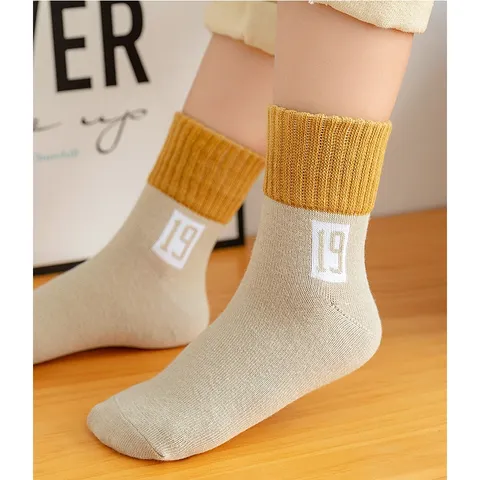 Sét 5 đôi tất trẻ em dạng lưới cho bé gái bé trai hàn quốc dày dặn giữ ấm chân mùa thu đông